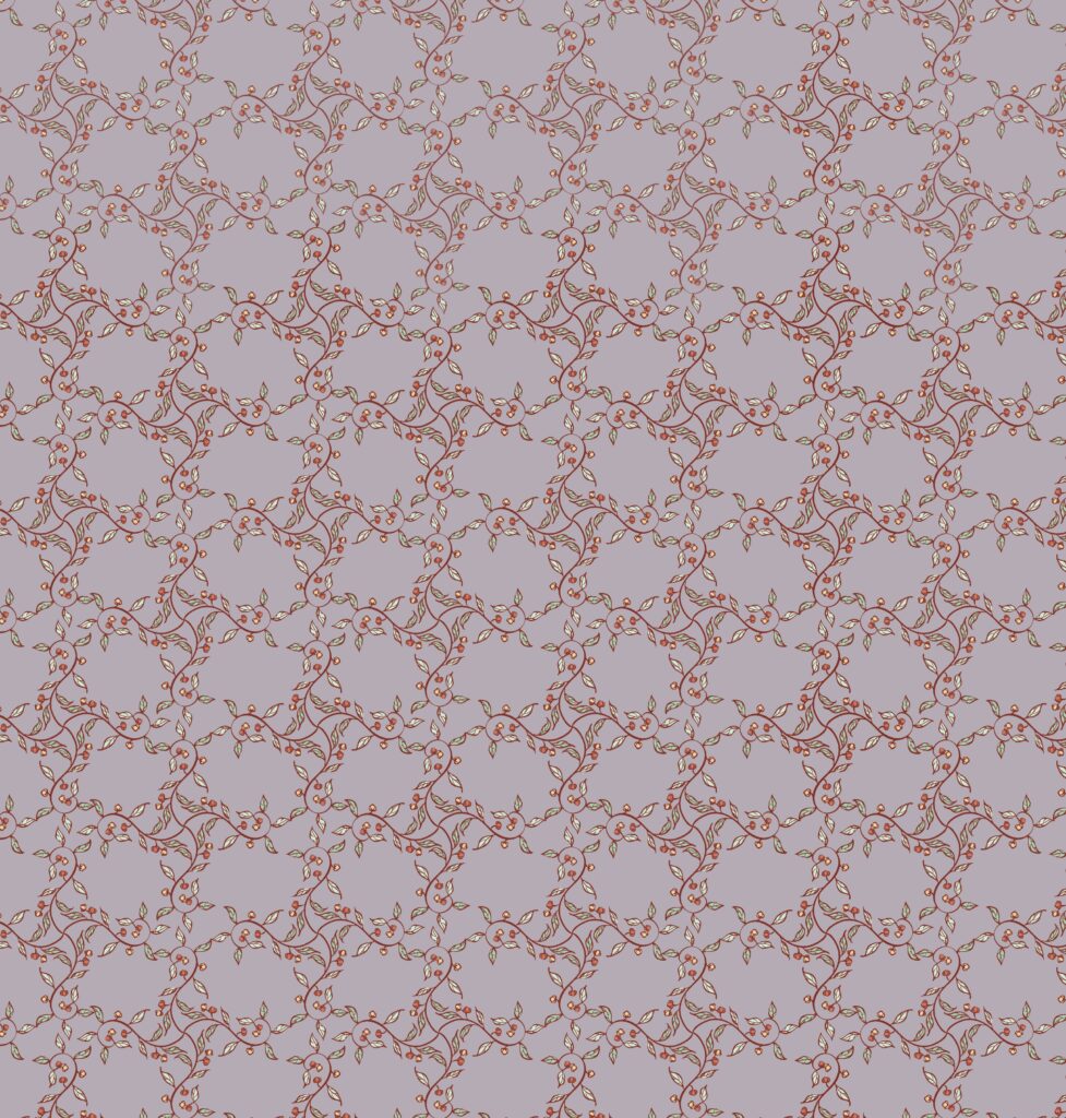 Interlocking Vines on Pale Lilac — Suitman Pattern 107