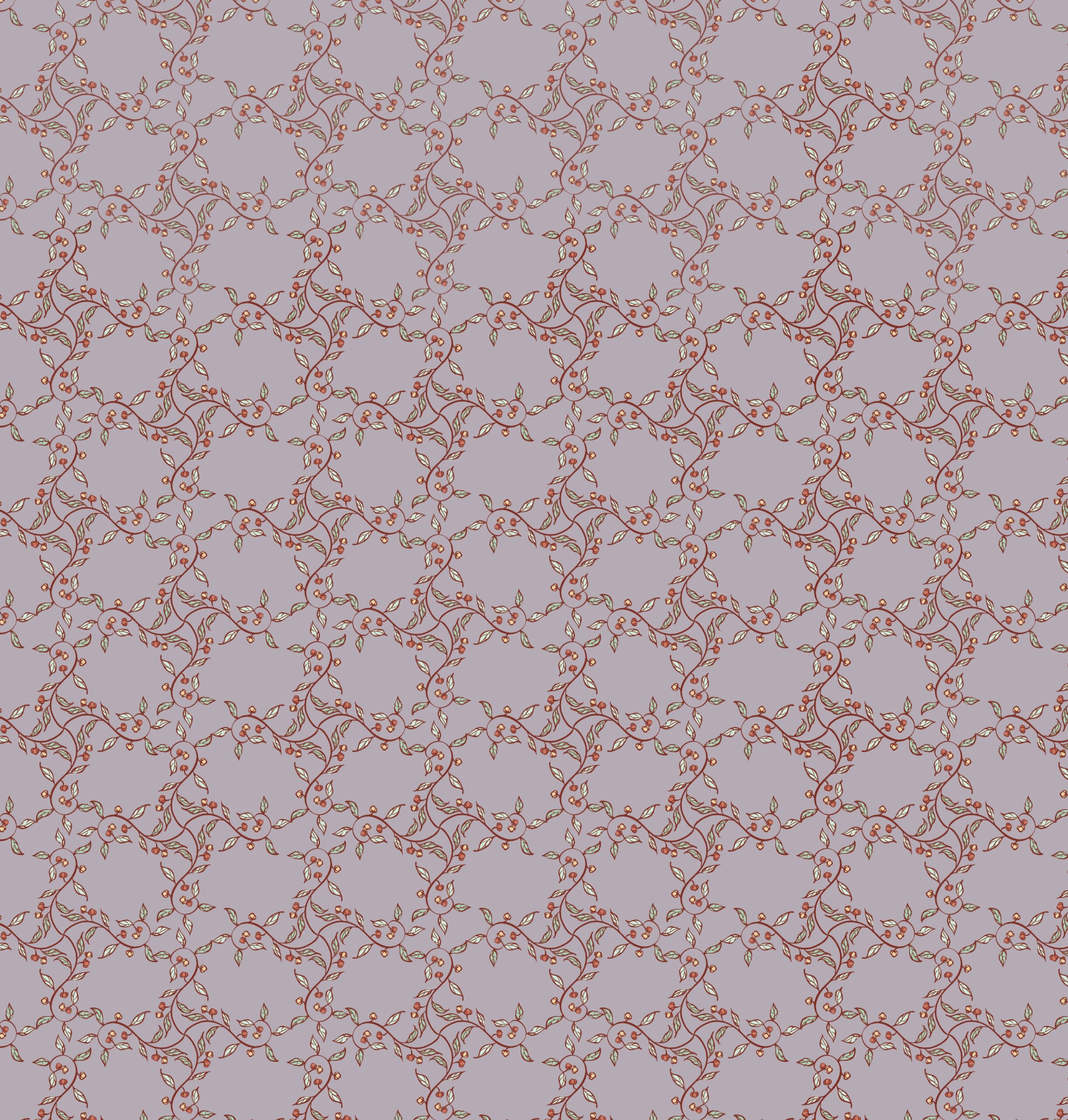 Interlocking Vines on Pale Lilac — Suitman Pattern 107