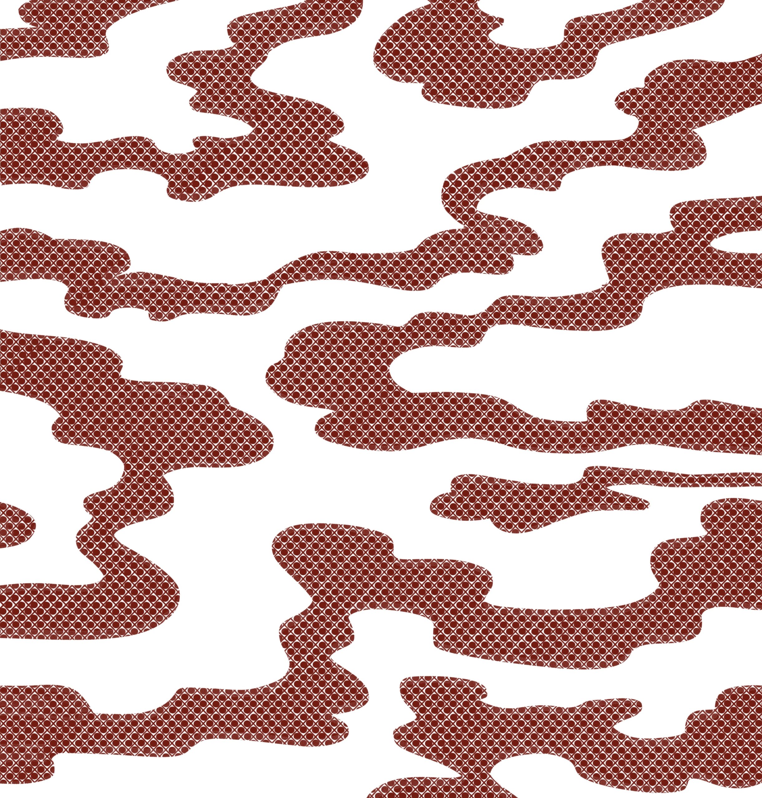 Russet Cloud Textures on White — Suitman Pattern 194