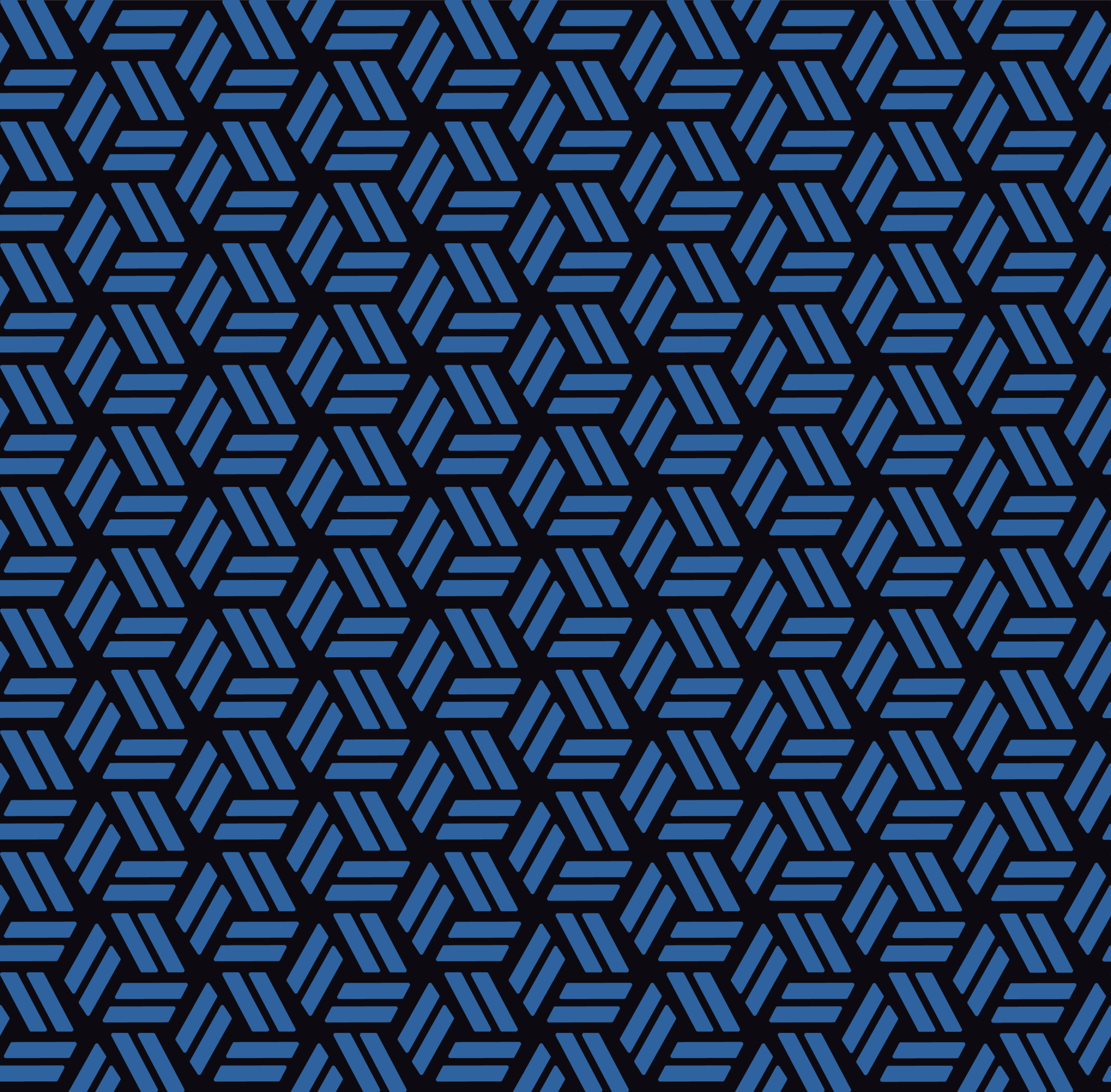Woven Geometric Meanders in Navy and Blue — Suitman Pattern 216