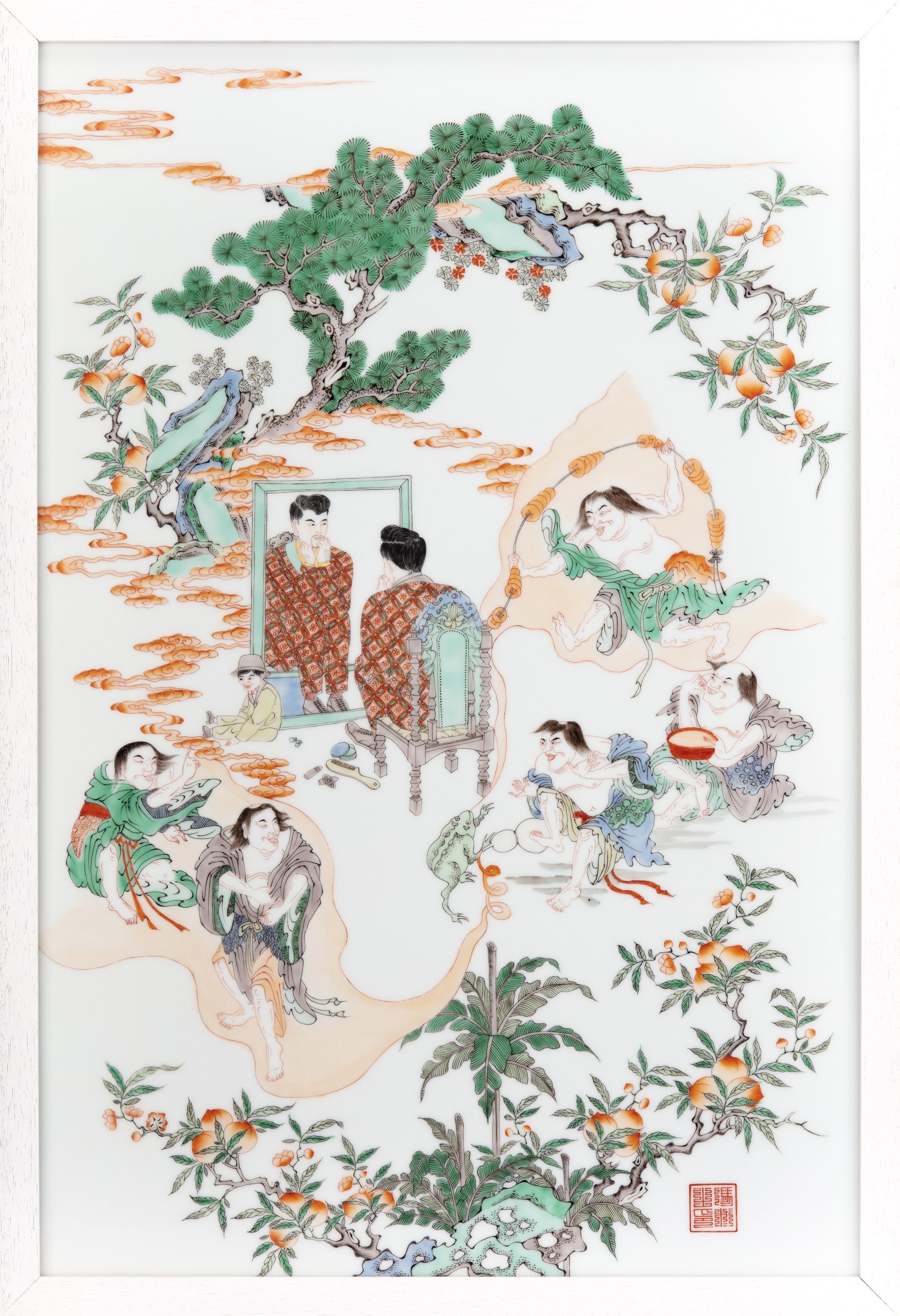 Five Immortals Playing with a Golden Toad III